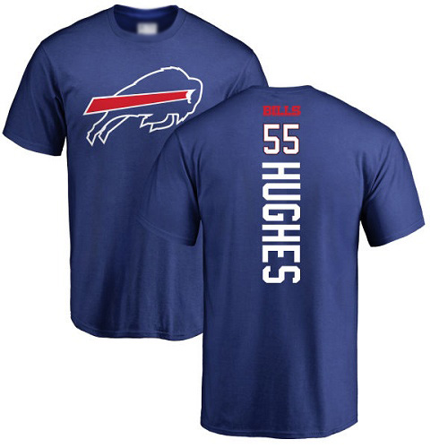 Men NFL Buffalo Bills #55 Jerry Hughes Royal Blue Backer T Shirt
